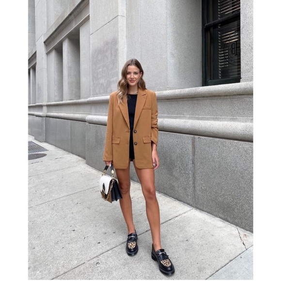 ASTR the Label Caramel Tan Boyfriend Blazer NWT Size XS - Picture 9 of 9